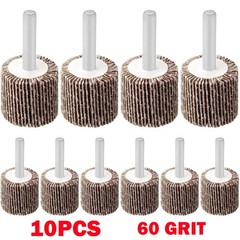 10Pcs 60 Grits Drill Flap Wheel Sander 1x1x1/4″ Flapper Sanding Grinding NEW