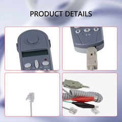 Grey Telephone Phone Butt Test Tester Cable Set Tool Line FaultP7R2