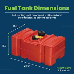 Scepter 9 Gallon EPA and CARB Certified OEM Portable Gas Can with Hard Cap