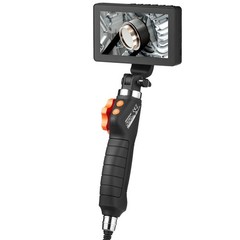 Borescope Endoscope Camera Two-Way 180° Articulating 5″ IPS 8X Zoom 6.4mm Lens