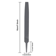 6-inch Flat Medium Cut File Double Cut Teeth High Carbon Steel Hand File Single