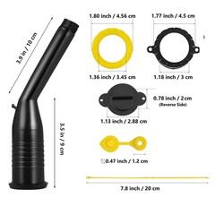 Gas Can Spout Replacement Upgraded Angle Nozzle Kit with Stainless Steel Filt…