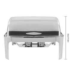 9.54QT Stainless Steel Chafer Buffet Chafing Dish Set Roll Top Food Warmer New!