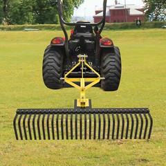 60″ 3 Point Landscape Rock Rake Category 1 Tractor Attachment Soil Gravel Lawn