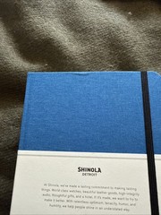 4 – Shinola Detroit Ruled Hard Linen Journals – Blue – Unused – Advert Logo