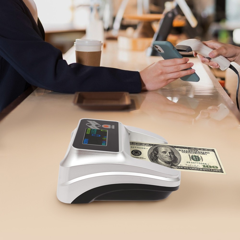 Money Bill Counter Machine Cash Checking Counting Counterfeit Detector UV MG usa