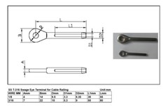 T316 Stainless Steel Swage Eye Terminal for Cable Railing for 3/16″ Cable