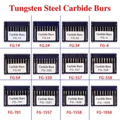 10-100Pcs Dental High Speed Handpiece Carbide Burs Round Steel FG Bur Drills ty