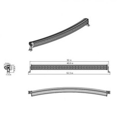 Red Rooster® LED Light Bar – Curved – 50″ – Flood / Spot Combo Beam – 288W