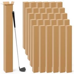 30 Pcs 6L x 6W x 48H Inch Golf Club Shipping Boxes Tall Corrugated Boxes Card…