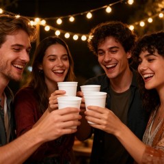 White Stadium Cups 50 Pack 16 Oz Reusable BPA Free Plastic for Party – DIY