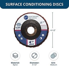 Benchmark Abrasives 4 1/2″ medium grit flap discs 5 pack