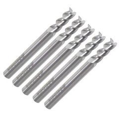 5 Pack 3/16″ 3 Flute Regular Length Carbide End Mill For Aluminum NEW