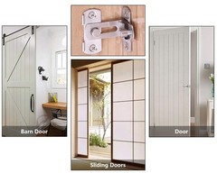 Jiozermi 4 Pcs 90 Degree Right Angle Door Latch with Screws, Sliding Door Loc…