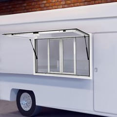 Concession Stand Serving Window Pneumatic Food Truck Service Awning Window 105mm