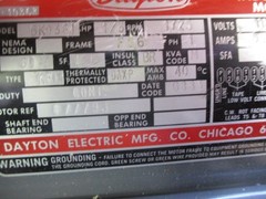 NEW DAYTON AC EXPLOSION PROOF INDUCTION MOTOR 1/3 HP, 1725 RPM, 1-PH 6K036J