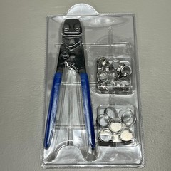 PEX Cinch Clamp Tool Kit w/ Stainless Steel Clamp Rings 20 -1/2″ & 10 – 3/4″)