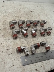 Lot Of 13 New Camozzi C6520 06-04, 3/8″x 1/4″ Male NPT Swivel Elbows