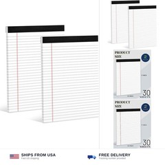 Legal Pads 8.5 x 11 White Note Pads 8.5 x 11 In 2 Pack Notepads 8.5 x 11 Writ…