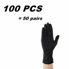 20/50/100PCS Black Nitrile Gloves Disposable Thickened Durable Household Cleanin