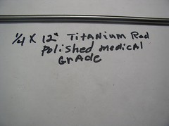 1/4” DIA.TITANIUM ROD 6 AL-4V-ELI GRADE 23. 1PC. 12″+POLISHED MEDICAL GRADE