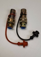 Parker 60 Series Hydraulic Hose Quick Coupler Set H3-62 H3-63 NOS with Plugs
