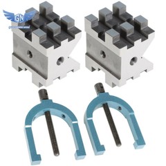 Multi-Use 2-3/8″ x 2-3/4″ x 2″ V-Block and Clamp Set Hardened Steel Precision