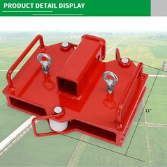 2″ Trailer Hitch Receiver for Dual Pallet Forks Forklift Towing Adapter Attach