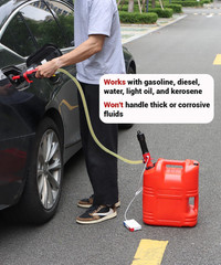 Electric USB Fuel Transfer Pump Battery Powered & Plug-In Power Supply, Portable