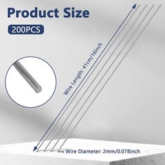 200 PCS Insulation Support Wire 16″ High Carbon Steel Rods for Ceiling Attic