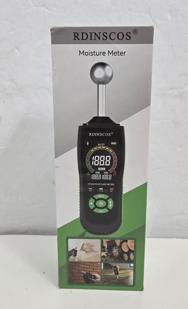 RDINSCOS Moisture Meter Ball Type Drywall Wood Moisture Meters Walls Inductive
