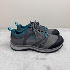 KEEN Utility Work Shoes Women’s 8W Grey Teal Safety Toe EH Low Sneakers
