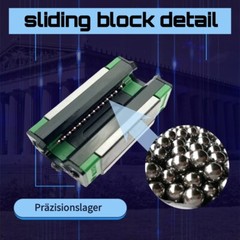 2PCS HGR20 Linear Guide Rail 200-2200mm+4PCS HGH20CA Slide Blocks CNC DIY