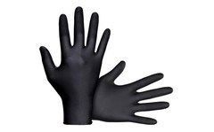 SAS Raven 7 Mil Black Nitrile Gloves Powder Free Exam Grade 100/Box All Sizes