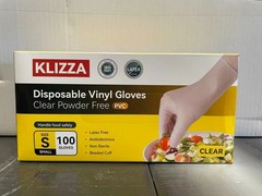 Disposable Clear Vinyl PVC Gloves Powder Free Latex Free Food Safe 100 Pcs