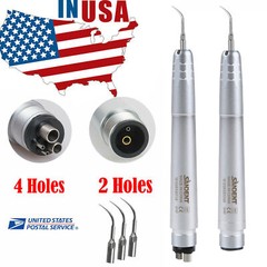 Dental Ultrasonic Air Perio Scaler Handpiece Hygienist 2/4-Holes +G1 G2 G4 Tips