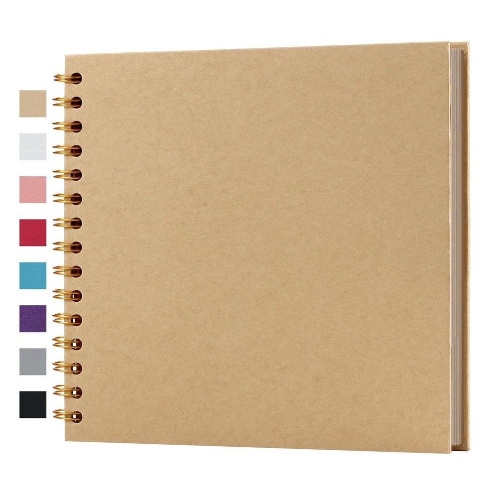 potricher 8 x 8 Inch DIY Scrapbook Album 40 Pages 8 40 Pages, Yellow