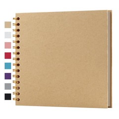 potricher 8 x 8 Inch DIY Scrapbook Album 40 Pages 8 40 Pages, Yellow