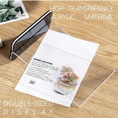 Acrylic Sign Holder 8.5 x 11 Inch 2 Pack, Clear Display Sign Stand for Store Sig