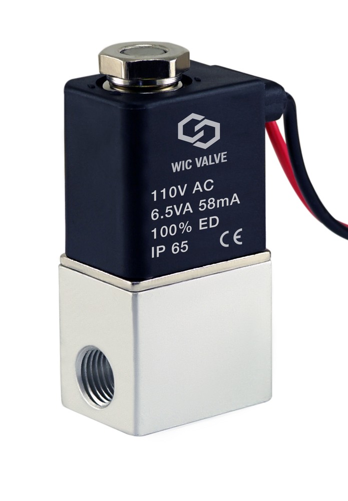 1/8 Inch Direct Acting Fast Response Air Water Electric Solenoid Valve 110V AC