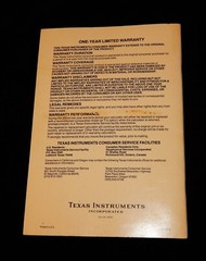 Vintage Operating Manual, 1976, TEXAS INSTUMENTS ELECTRONIC PRINTING CALCULATOR