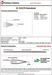 Thermaltronics M7CH179 Chisel Soldering Tip 30 deg. 1.0mm (0.04in)