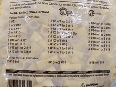 500pcs Yellow Winged Twist Cable Wire Nuts Connector AWG 16-10 Gauge UL Listed