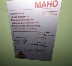 Maho 4-Axis CNC Milling Machining Center, MH600S