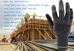 2534 OSP Nitrile Micro Foam Coated Palm High Grip Multi-Propouse Work Glove 12Pk