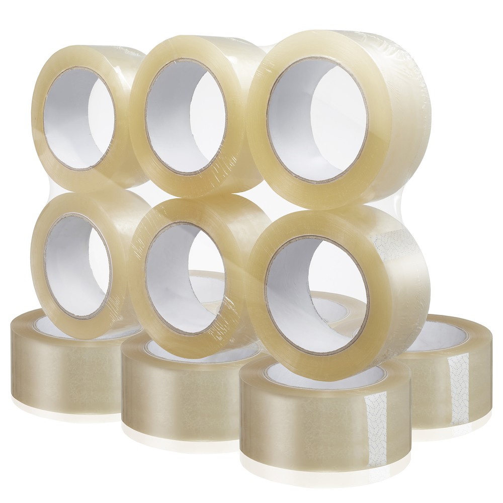 12 Rolls Clear Packing Shipping Tape – 2.7mil 2″ x 120 yards