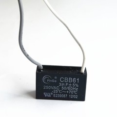 CBB61 250V Capacitor 2 wires 2/3/3.5/4/5/5.5/6/6.5/7/8/9/10/12/15/18/20/25/30 UF