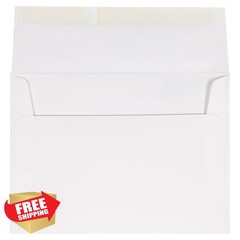 JAM Paper A7 Bright White Wove Envelopes 5 1/4 x 7 1/4 50pk