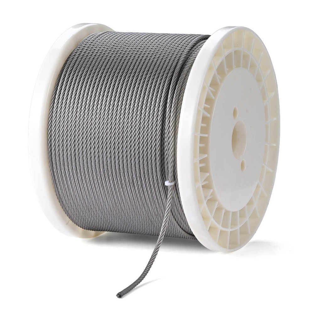 Yessources 500Ft 3/16″ T316 Stainless Steel Cable 7×19 Aircraft Wire Rope
