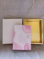 NIB Kikki K Pink Gold Rose Leather Personal Planner Notebook Calendar